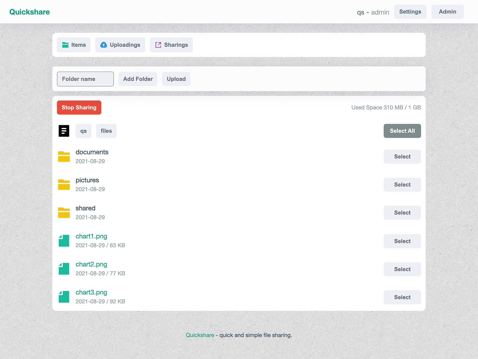 Quickshare on desktop