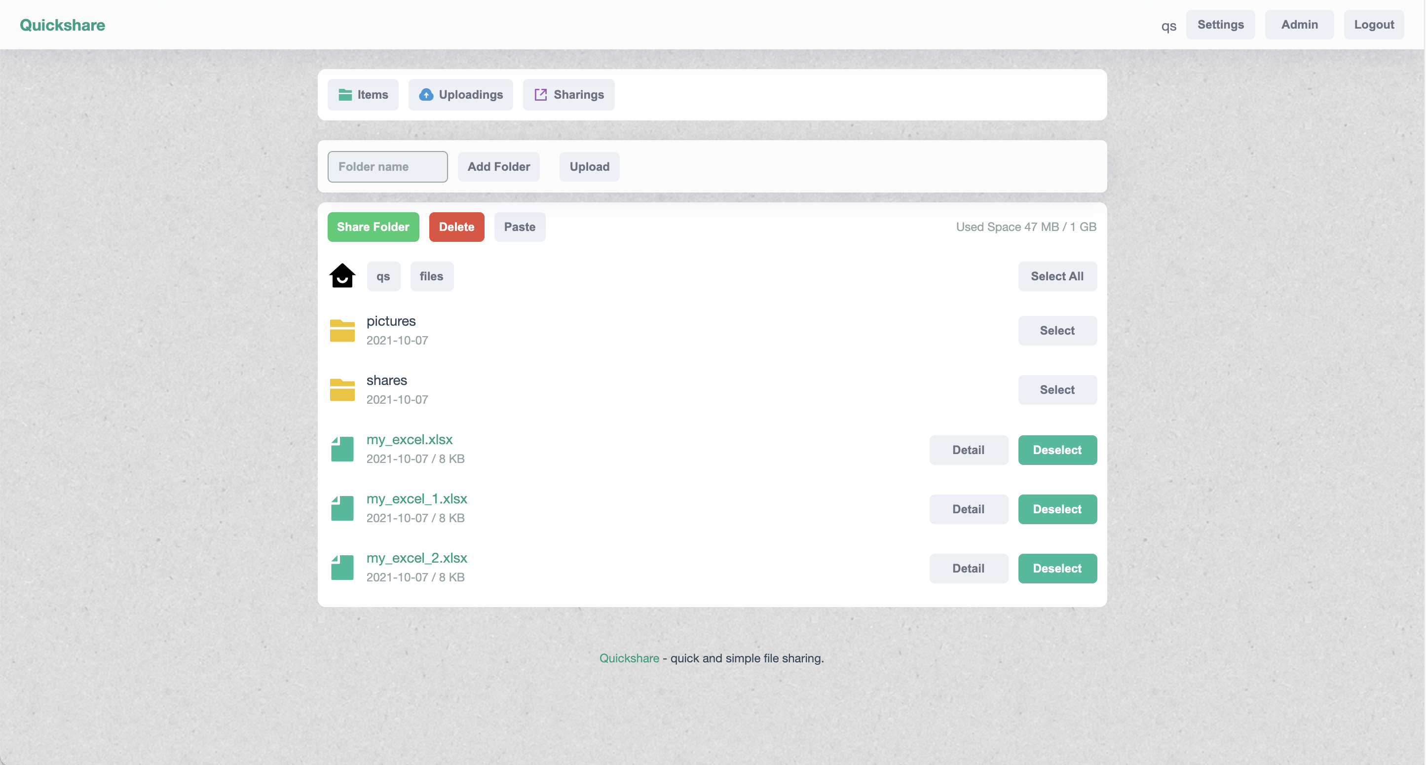 Quickshare on desktop